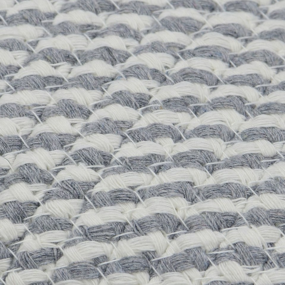 image 1 of JVL Edison Round Cotton Rope Storage Basket with Handles, Grey | Grey