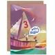 image 1 of Child Pirate Ship Nautical Cartoon Age 3 Year Old Kids 3rd Birthday Card
