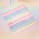 image 2 of Pastel Rainbow Stripes Happy Birthday Luncheon Paper Napkins 3 Ply 33cm - Pack of 16 | Multi
