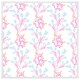 image 1 of Pink & blue flower design (Picture Frame) White | XS
