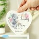 image 2 of Personalised Me to You Floral Wooden Heart Decoration