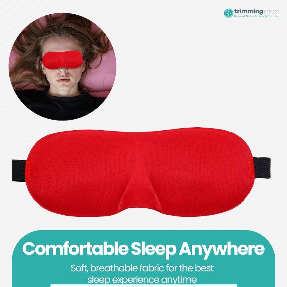 image 1 of 3D Sleep Eye Mask with Adjustable Strap Luxury Blindfold Sleep Mask