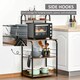 image 4 of HOMCOM 4-Tier Baker's Rack with Storage, Microwave Stand with 4 Hooks