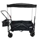 image 5 of GardenTek Garden Festival Trolley / Cart / Wagon with Wheels, Brakes, Canopy, Side Box, 90kg Load 120L Capacity | GTW330