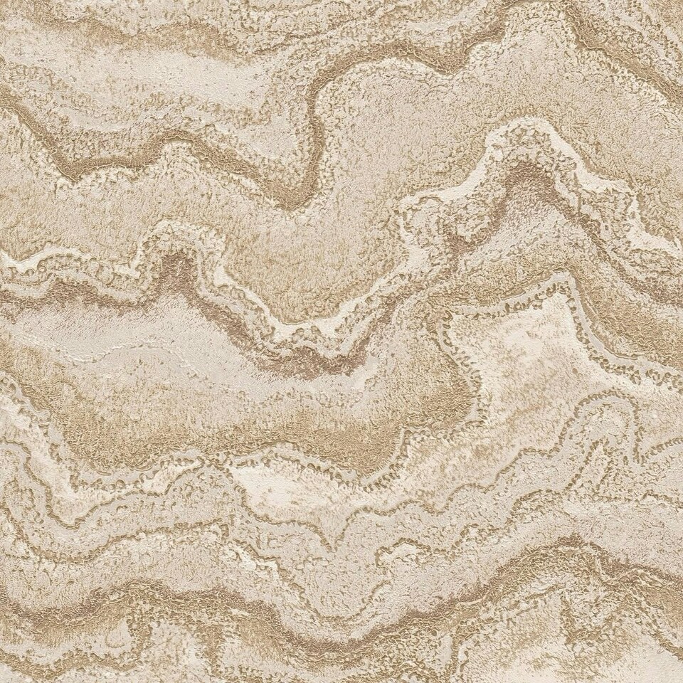 image 1 of AS Creation Quartz Marble Heavyweight Vinyl Textured Wallpaper - Gold/Natural - 10m x 0.5m Gold