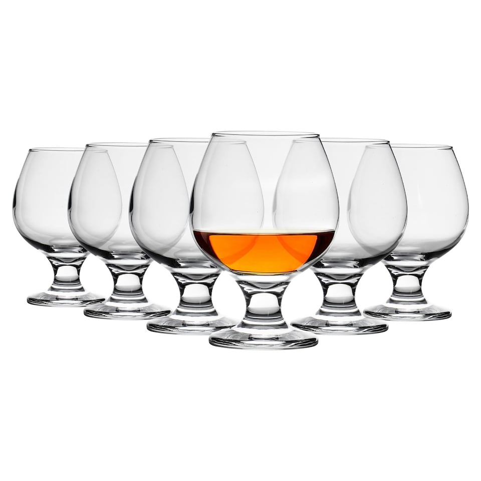 image 1 of LAV Misket Brandy Snifter Glasses - 390ml - Clear - Pack of 6 | Clear | Clear