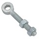 image 1 of Swing Gate Long Eye Bolts Hinge + Nuts Adjustable Zinc Plated 16 x 100mm 1pc Silver