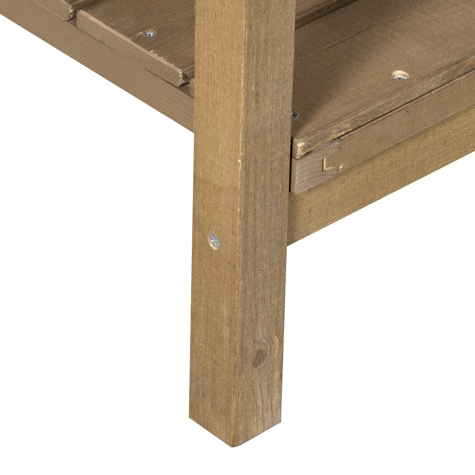 image 1 of Outsunny Wooden Herb Planter Stand 8 Cubes Bottom Shelf Raised Bed Natural