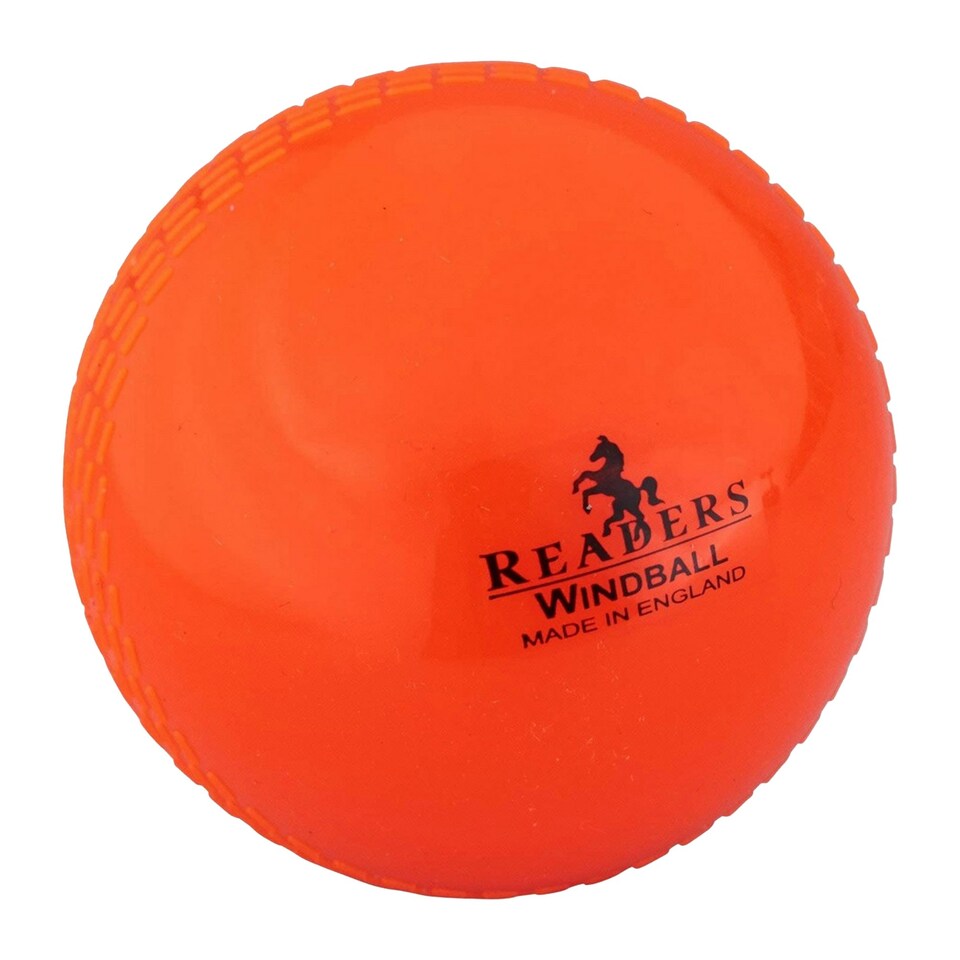 image 1 of Readers Childrens/Kids Windball Cricket Ball - Orange - One Size