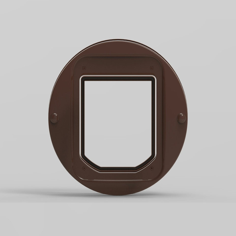 image 1 of Cat Mate Cat Flap Adapter Kit for Walls and Glass Panels – Brown (361B)