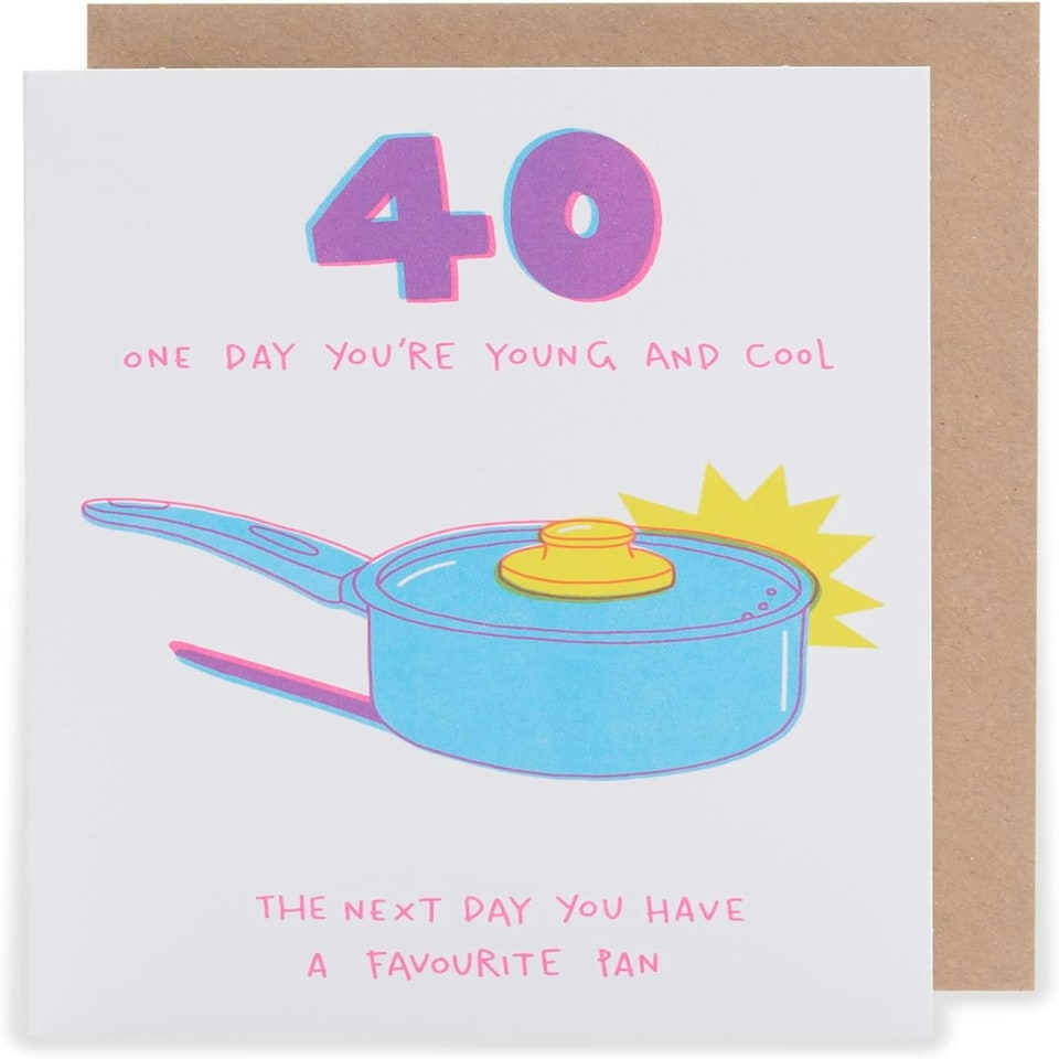 image 1 of Favourite Pan Design 40th Birthday Card for Her/Friend