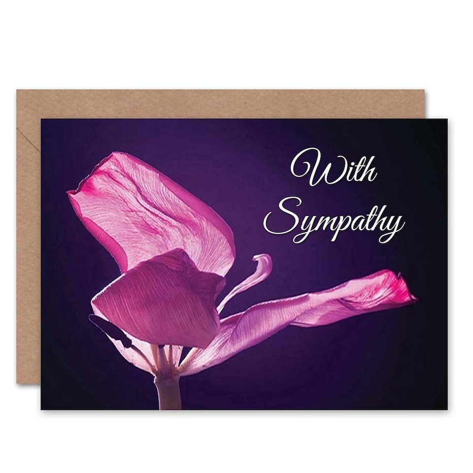 image 1 of Flower Close Up Macro Lily Purple Dreamy With Sympathy Card