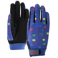 Tikaboo Childrens/Kids Splodge Riding Gloves - Navy - L | Blue | L