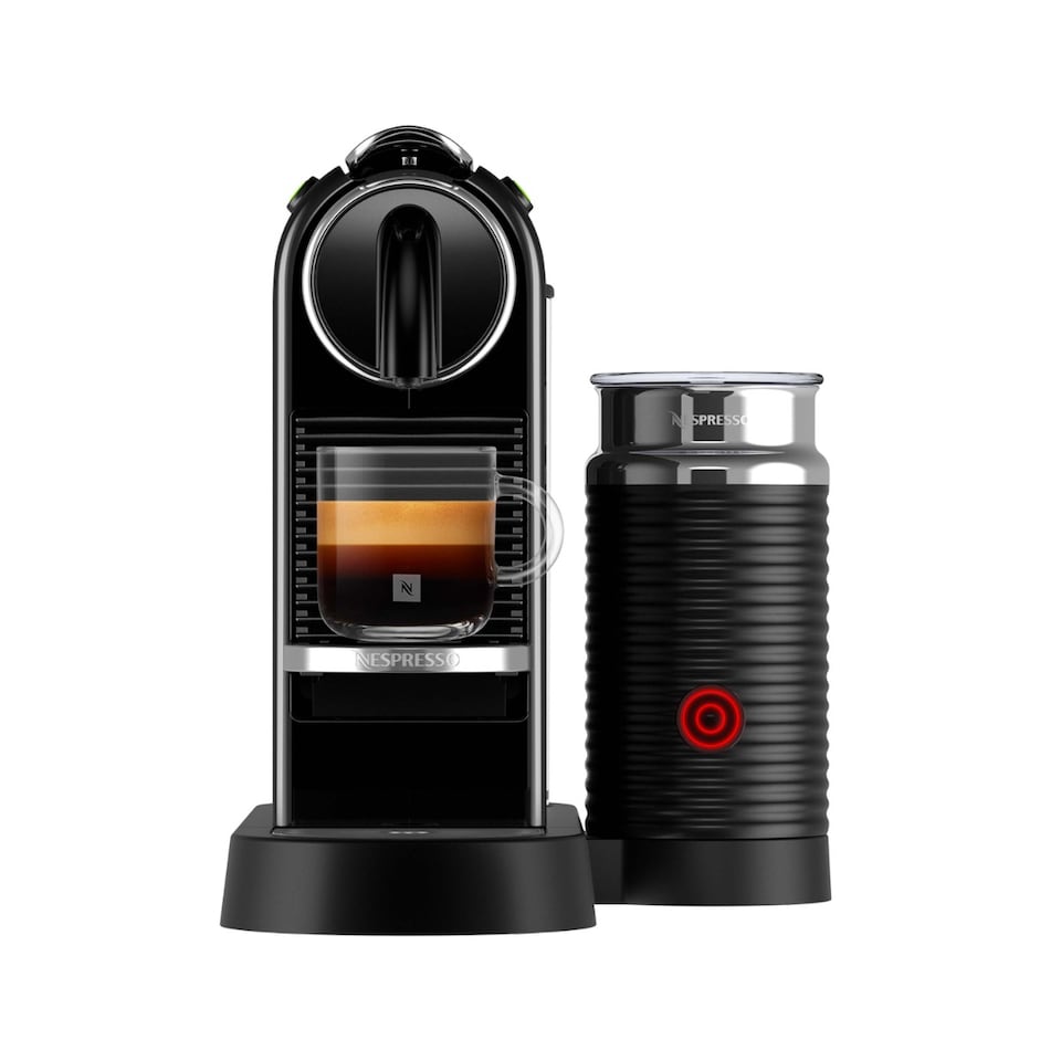 image 1 of De'Longhi Nespresso CitiZ Coffee Machine with Milk Frother, Black