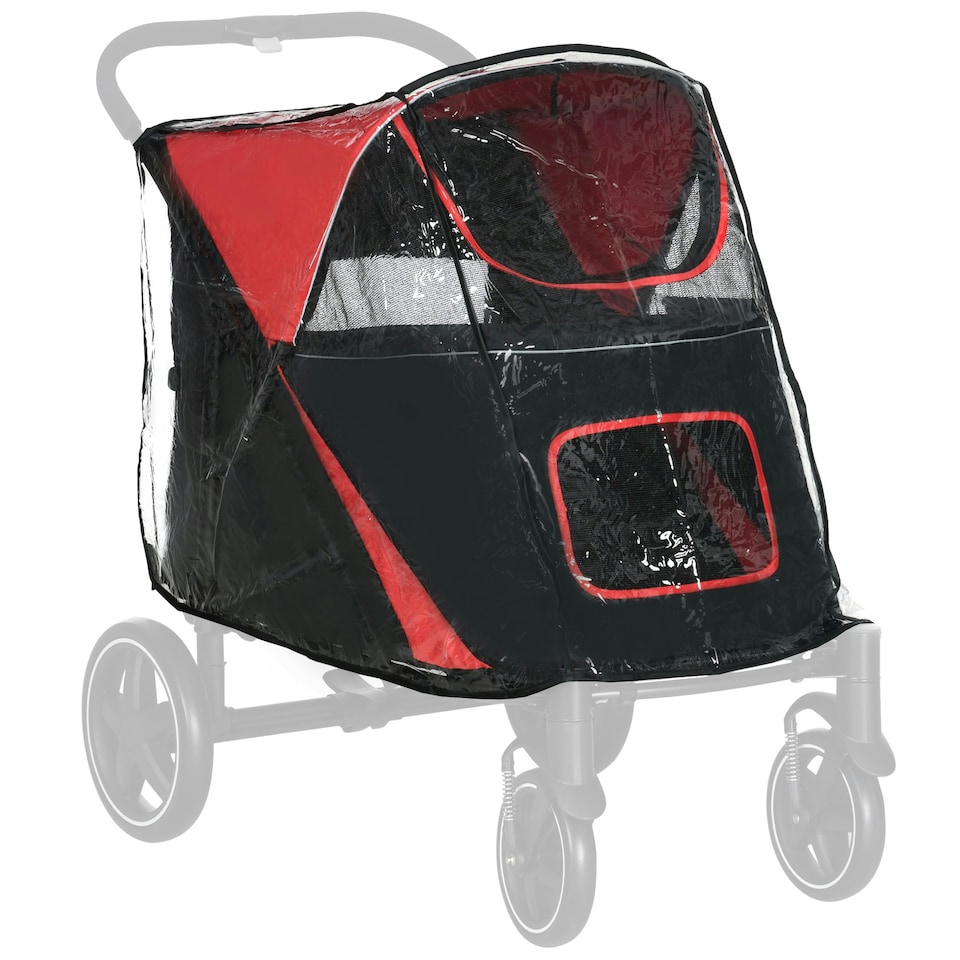 image 1 of PawHut Dog Stroller Rain Cover, Cover for Dog Pram Buggy for, Large, Medium Dogs