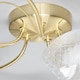image 5 of BHS Arya Bathroom Flush Ceiling Light | Gold | Satin Brass | 1