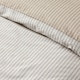 image 4 of Catherine Lansfield Oxford Pinstripe Reversible Duvet Cover Set Natural Cream | Natural | King