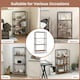 image 7 of COSTWAY 4-Tier Open-Back Storage Shelf Display Rack