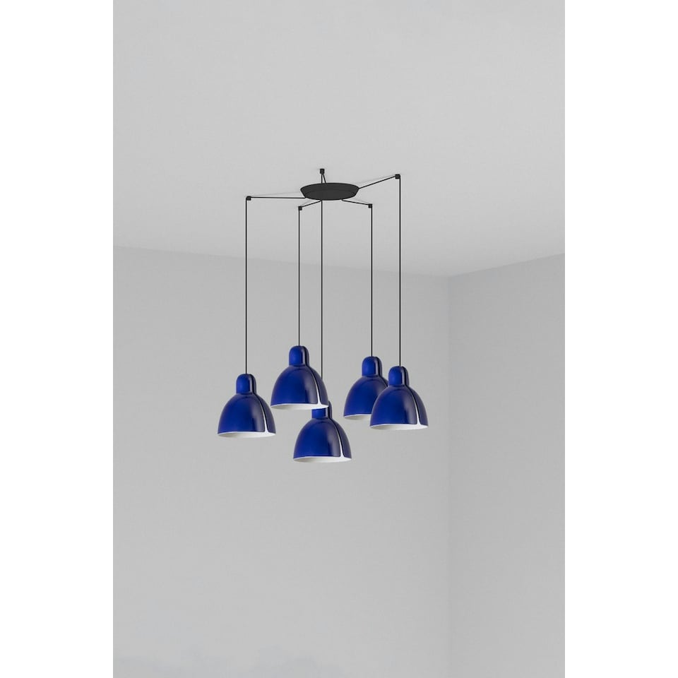 Venice 5 Light Cluster Pendant Ceiling Light Blue
