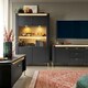 image 3 of Genoa Sideboard 2 Door in Black Matt/Gold