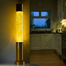 Nova Glitter Lamp Yellow w/Silver Glitter Yellow