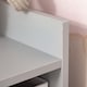 image 8 of HOMCOM Kids Storage Cabinet Corner Organizer with Anti-tipping Hardware Drawer | Grey | 57.4 x 57.4 x 94 cm