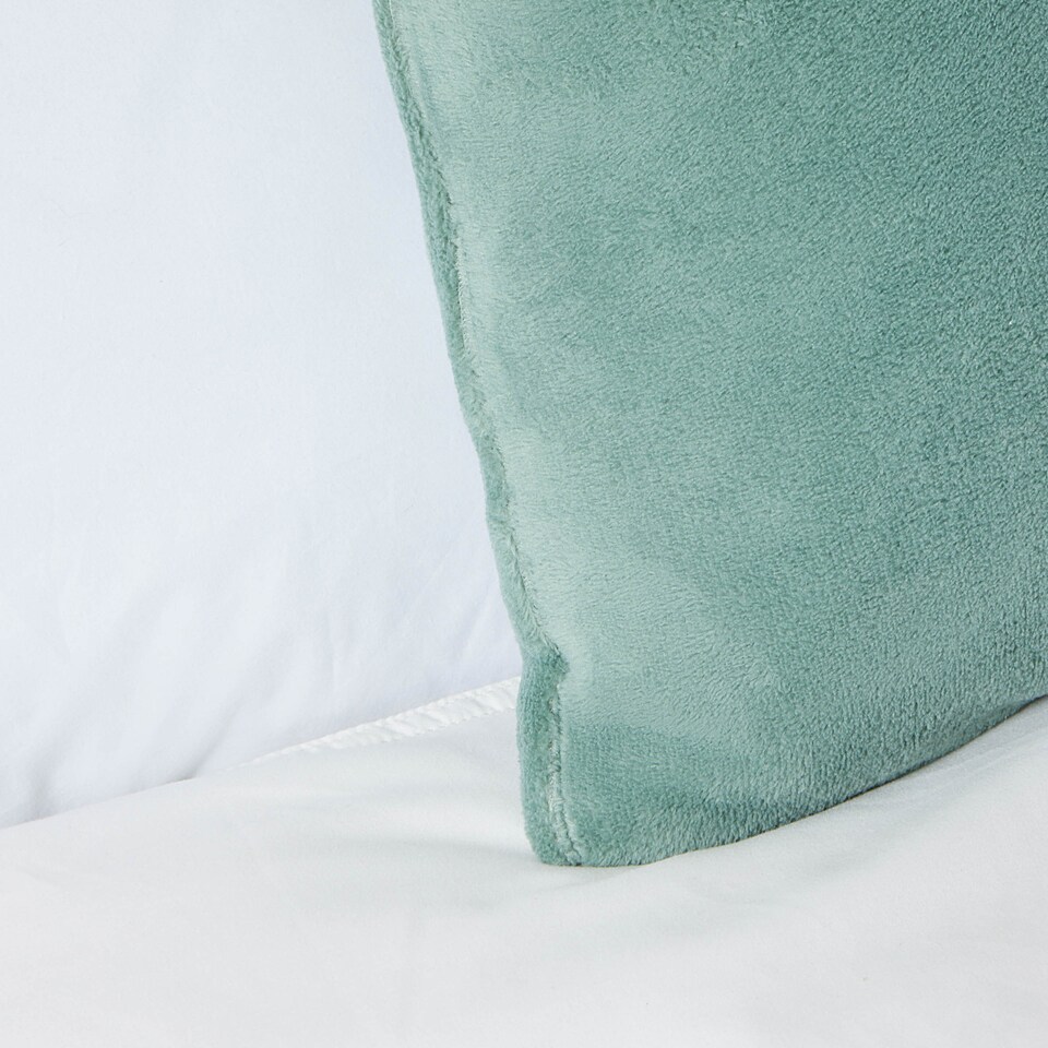 image 1 of BHS Large Microfleece Cushion | Green | Silt Green | Large | 1