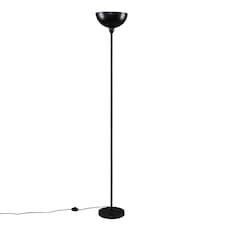 ValueLights Matte Black Uplighter Floor Lamp Bowl Shaped Shade | Black