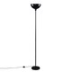 image 1 of ValueLights Matte Black Uplighter Floor Lamp Bowl Shaped Shade | Black