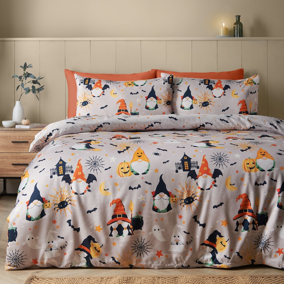 image 1 of Catherine Lansfield Halloween Gonks So Soft Reversible Duvet Cover Set