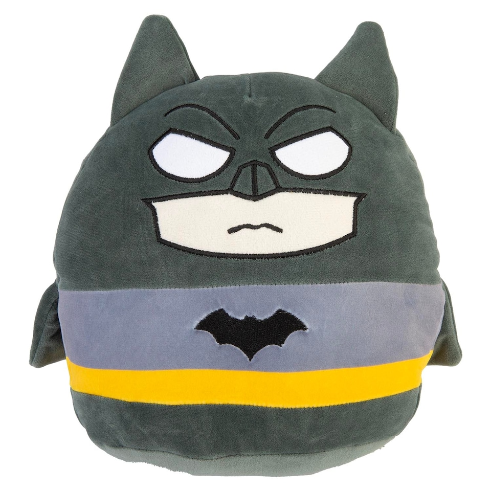 image 1 of PMS Batman Oval Plush Cushion Black - 22cm x 16cm