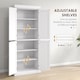 image 4 of HOMCOM 184cm Freestanding Kitchen Cupboard with 4 Doors, Modern Storage Cabinet Organizer with 6-Tier Shelving and 4 Adjustable Shelves, White