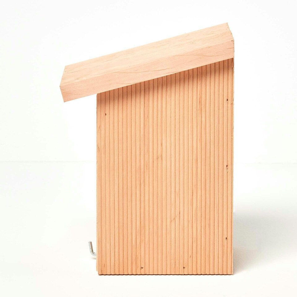 image 1 of Homescapes Real Alder Wood Butterfly House Multi