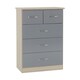 image 8 of Nevada 3+2 Drawer Chest Black | Black Wood Grain