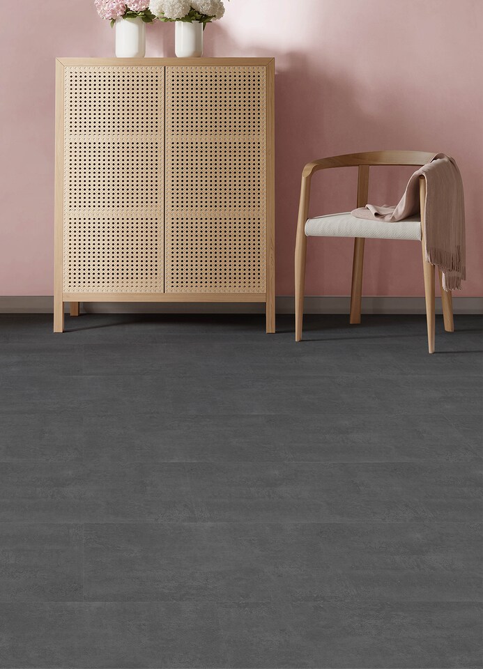 image 1 of Floorpops Quarry Grey Peel & Stick Double Width Floor Tiles, FP6162