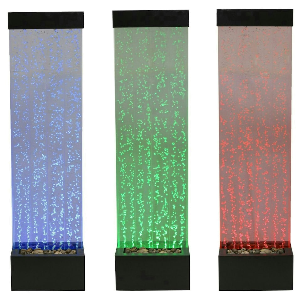 image 1 of Primrose Bubble Water Wall Water Feature with Colour Changing LEDs 150cm