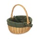 image 7 of Cotton Lined Full Buff Willow Child’s Shopping Basket Red | Red Checked | One Size