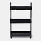 image 1 of OHS 3 Layer Home Shelving Storage Organiser Trolley Cart - Black Black