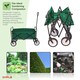 image 3 of Oypla Green Heavy Duty Foldable Garden Festival Trolley Folding Cart Wagon Truck Wheelbarrow