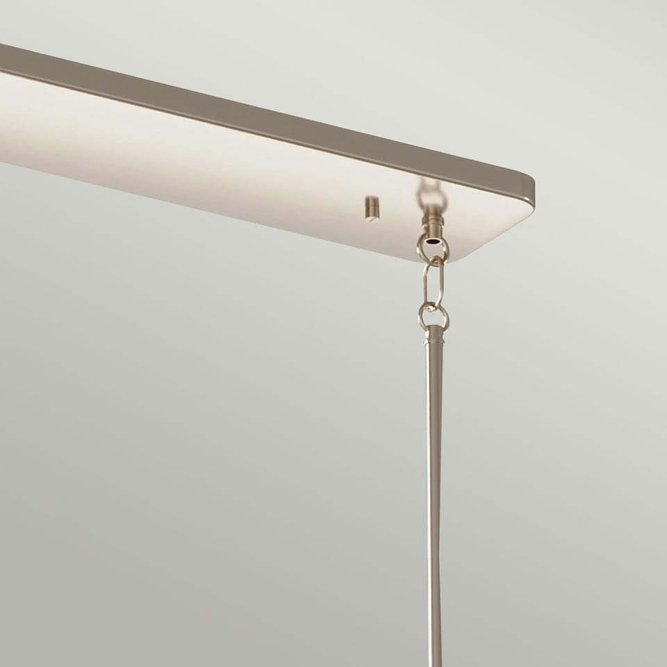 image 1 of Kichler Kimrose Bar Pendant Ceiling Light Polished Nickel