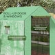 image 7 of Outsunny Walk-in Outdoor Green House with Door and Mesh Windows, Green