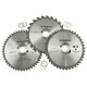 image 1 of 3pc 205mm TCT Circular Saw Blades 20/40/48 TPI & Adapter Rings Reducer TE861