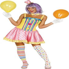 Fancy Dress Adult Womens Clown Costume - L