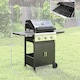 image 3 of Outsunny 3 Burner Propane Gas BBQ Grill with See-through Lid and Thermometer