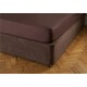 image 2 of Belledorm Faux Suede Divan Base Wrap (19in) - Chocolate - Kingsize
