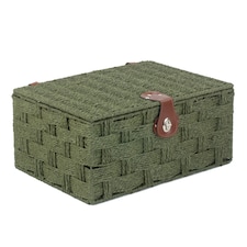 Large Forest Green Woven Paper Rope Hamper | Green | Green