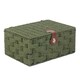 image 1 of Large Forest Green Woven Paper Rope Hamper | Green | Green