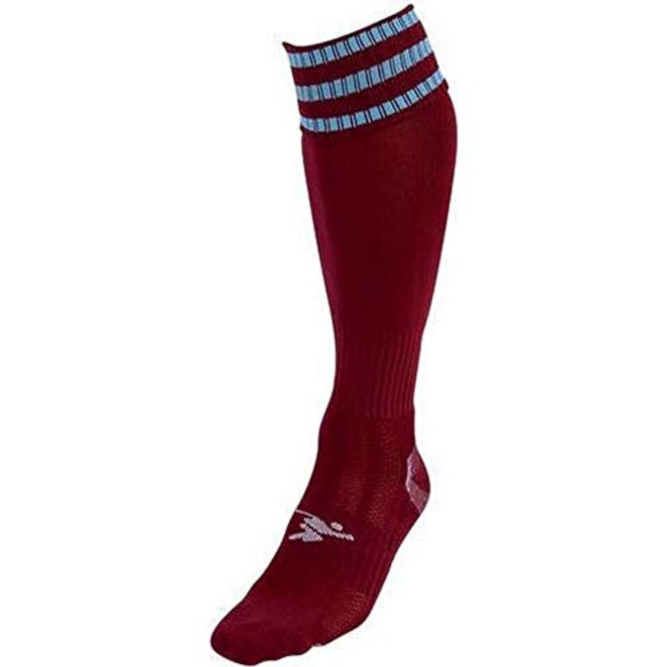 image 1 of Pt 3 Stripe Pro Football Socks Mens Maroon/Sky