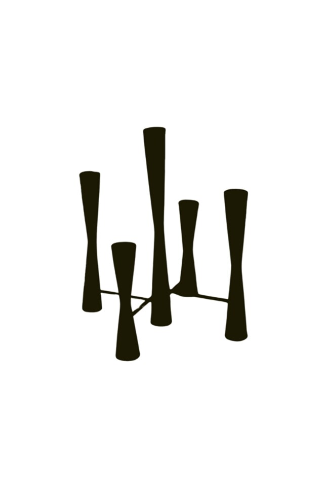 image 1 of Parker 5 Piece Candle Centerpiece - Mild Steel - L27 x W27 x H42 cm - Black | Black | 1