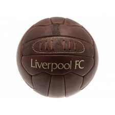 Liverpool FC Official Retro Heritage Leather Football | Brown | Brown | 5 | 1